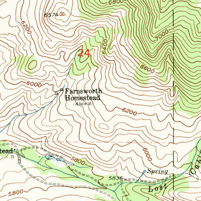 United States Geological Survey Enos Mountain, MT (1951, 24000-Scale) digital map