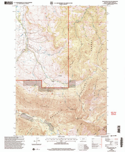 United States Geological Survey Enos Mountain, MT (2000, 24000-Scale) digital map
