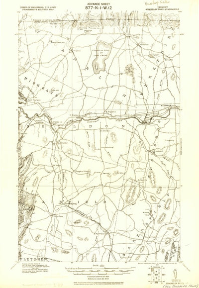United States Geological Survey Enosburg Falls, VT (1920, 62500-Scale) digital map