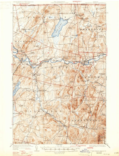 United States Geological Survey Enosburg Falls, VT (1924, 62500-Scale) digital map