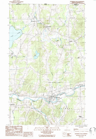 United States Geological Survey Enosburg Falls, VT (1986, 24000-Scale) digital map