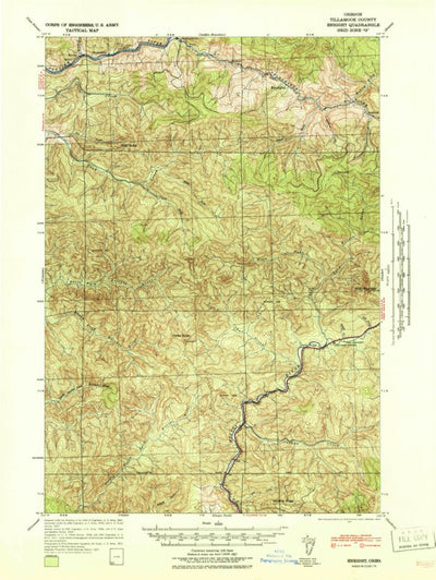 United States Geological Survey Enright, OR (1941, 62500-Scale) digital map