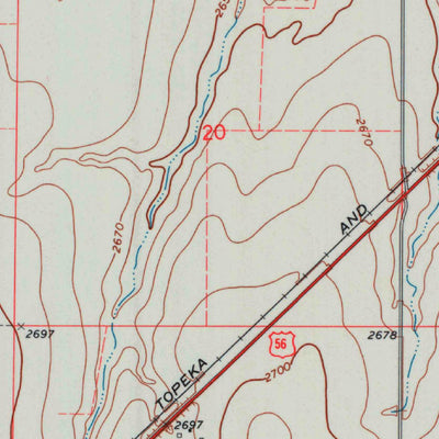 United States Geological Survey Ensign, KS (1969, 24000-Scale) digital map