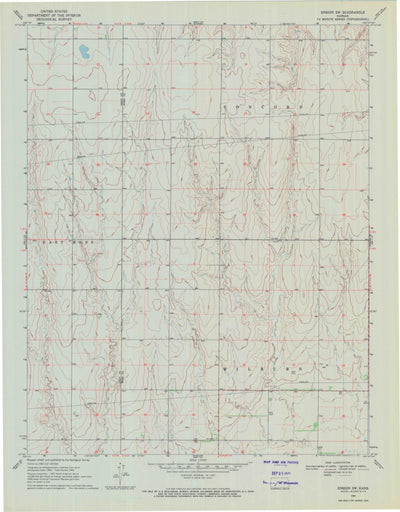 United States Geological Survey Ensign SW, KS (1969, 24000-Scale) digital map