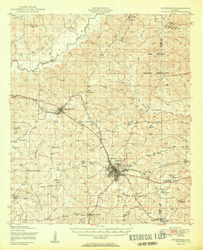 United States Geological Survey Enterprise, AL (1950, 62500-Scale) digital map