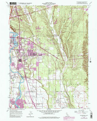 United States Geological Survey Enterprise, CA (1957, 24000-Scale) digital map