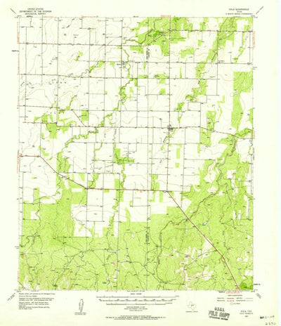United States Geological Survey Eola, TX (1957, 62500-Scale) digital map