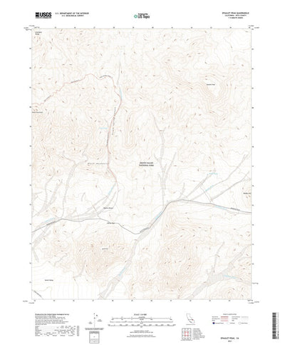 United States Geological Survey Epaulet Peak, CA (2021, 24000-Scale) digital map