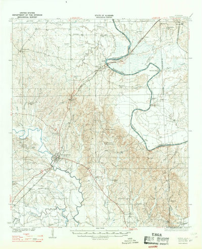 United States Geological Survey Epes, AL (1932, 62500-Scale) digital map