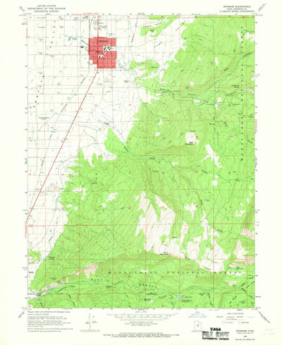 United States Geological Survey Ephraim, UT (1966, 24000-Scale) digital map