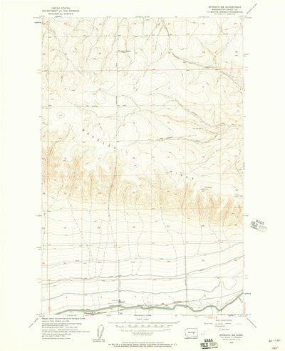 United States Geological Survey Ephrata SW, WA (1956, 24000-Scale) digital map