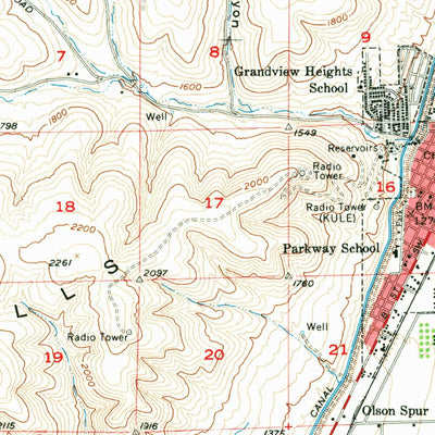 United States Geological Survey Ephrata, WA (1956, 62500-Scale) digital map