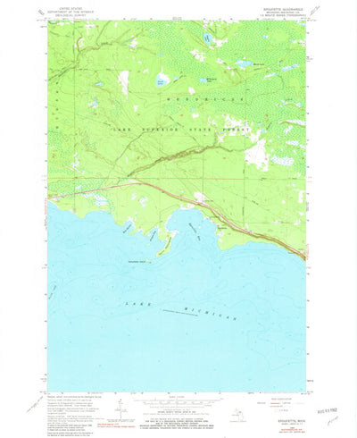 United States Geological Survey Epoufette, MI (1964, 24000-Scale) digital map