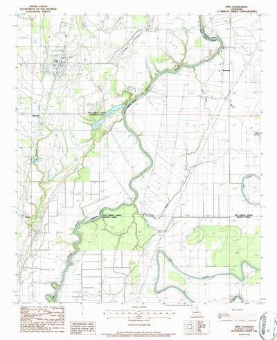 United States Geological Survey Epps, LA (1986, 24000-Scale) digital map