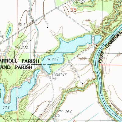 United States Geological Survey Epps, LA (1986, 24000-Scale) digital map