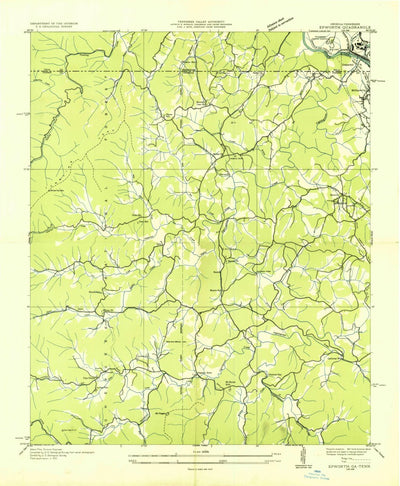 United States Geological Survey Epworth, GA-TN (1935, 24000-Scale) digital map
