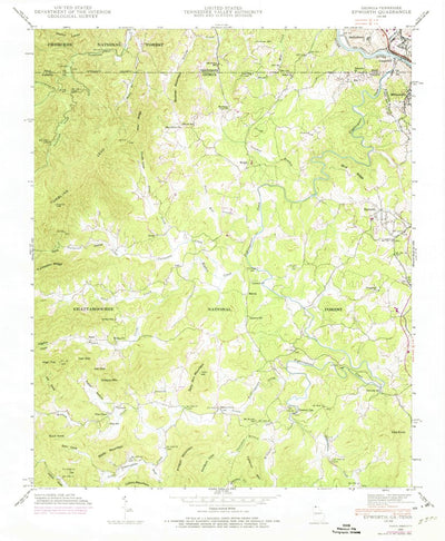 United States Geological Survey Epworth, GA-TN (1941, 24000-Scale) digital map