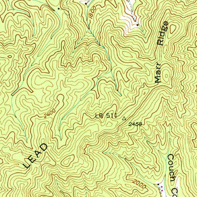 United States Geological Survey Epworth, GA-TN (1941, 24000-Scale) digital map
