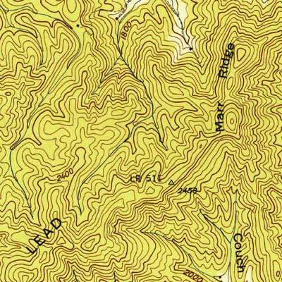 United States Geological Survey Epworth, GA-TN (1942, 24000-Scale) digital map