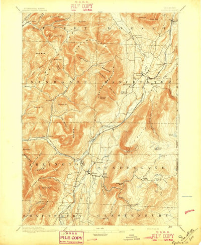 United States Geological Survey Equinox, VT (1896, 62500-Scale) digital map