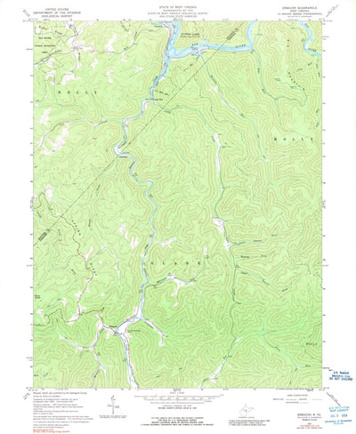 United States Geological Survey Erbacon, WV (1967, 24000-Scale) digital map