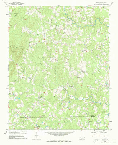 United States Geological Survey Erect, NC (1968, 24000-Scale) digital map