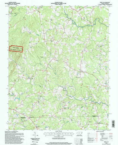 United States Geological Survey Erect, NC (1994, 24000-Scale) digital map