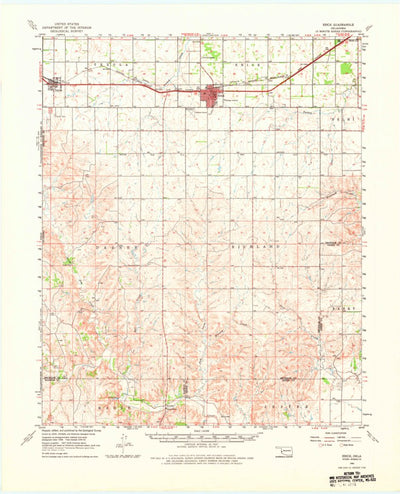 United States Geological Survey Erick, OK (1961, 62500-Scale) digital map