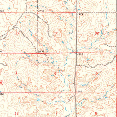 United States Geological Survey Erick, OK (1961, 62500-Scale) digital map