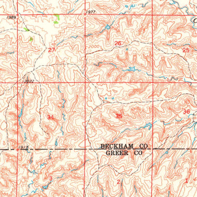 United States Geological Survey Erick, OK (1961, 62500-Scale) digital map