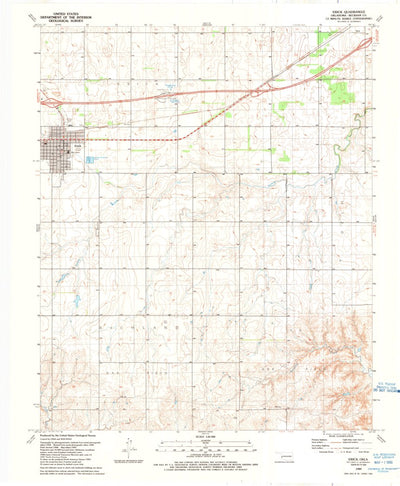 United States Geological Survey Erick, OK (1989, 24000-Scale) digital map
