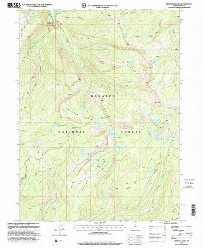 United States Geological Survey Erickson Basin, UT (1998, 24000-Scale) digital map