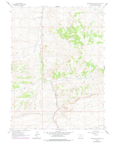 United States Geological Survey Erickson-Kent Ranch, WY (1963, 24000-Scale) digital map