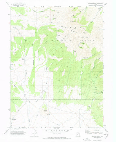 United States Geological Survey Erickson Knoll, UT (1971, 24000-Scale) digital map