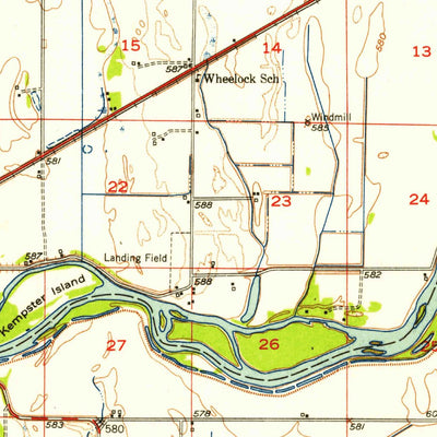 United States Geological Survey Erie, IL (1952, 62500-Scale) digital map