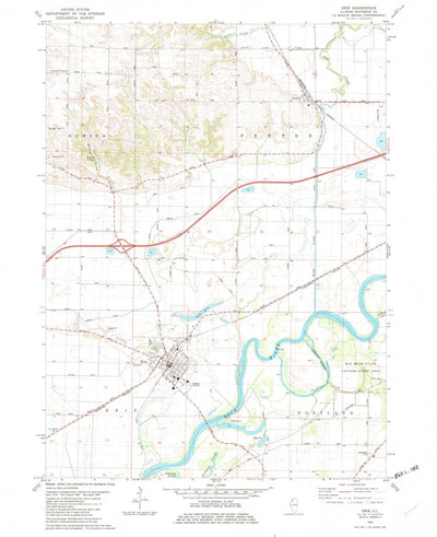 United States Geological Survey Erie, IL (1982, 24000-Scale) digital map