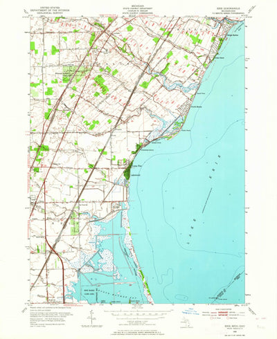 United States Geological Survey Erie, MI-OH (1952, 24000-Scale) digital map