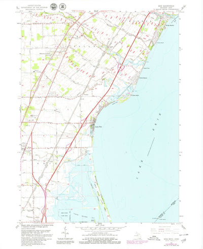 United States Geological Survey Erie, MI-OH (1967, 24000-Scale) digital map
