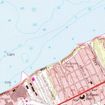 United States Geological Survey Erie North, PA (1957, 24000-Scale) digital map
