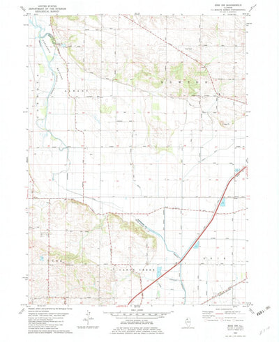 United States Geological Survey Erie NW, IL (1982, 24000-Scale) digital map