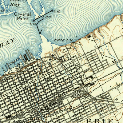 United States Geological Survey Erie, PA (1900, 62500-Scale) digital map