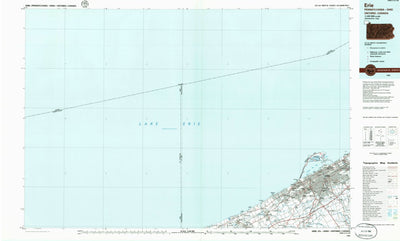United States Geological Survey Erie, PA-OH (1985, 100000-Scale) digital map