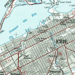 United States Geological Survey Erie, PA-OH (1985, 100000-Scale) digital map