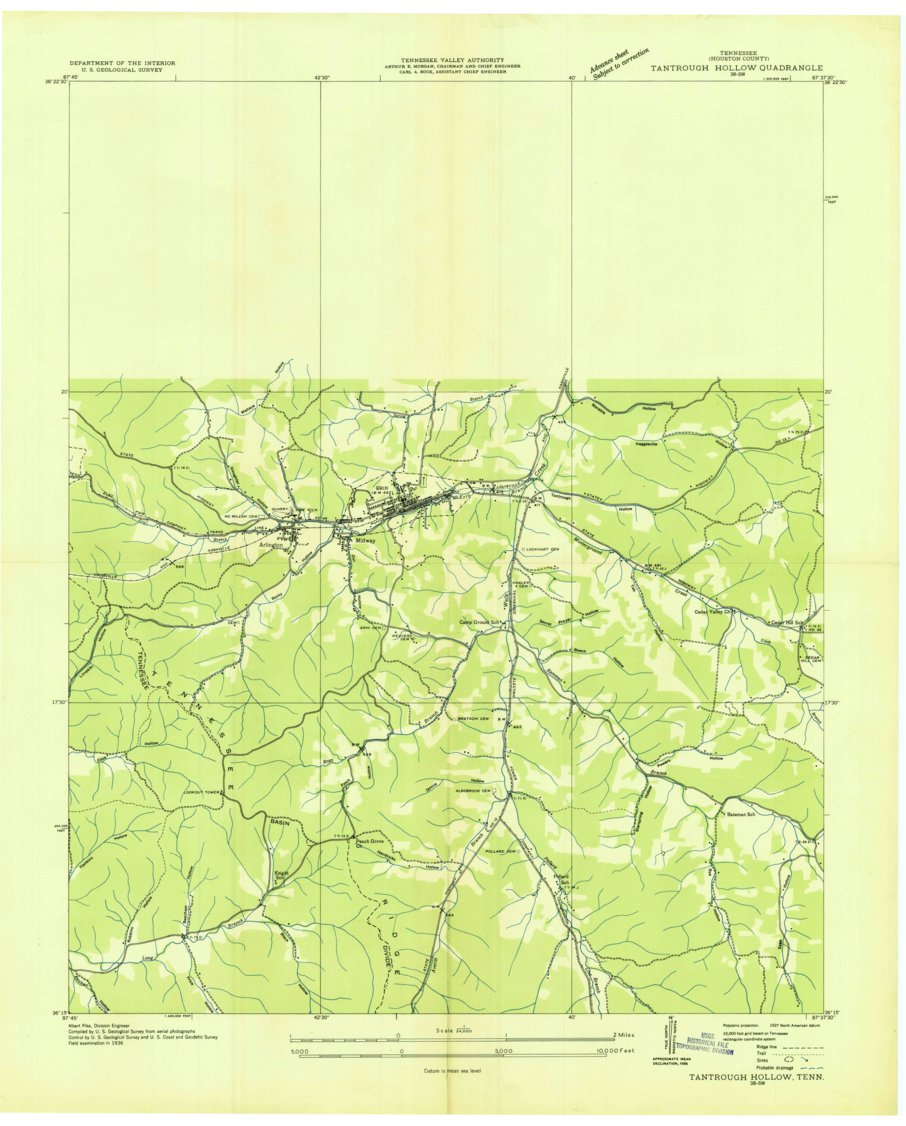 Erin, TN (1936, 24000-Scale) Map by United States Geological Survey ...