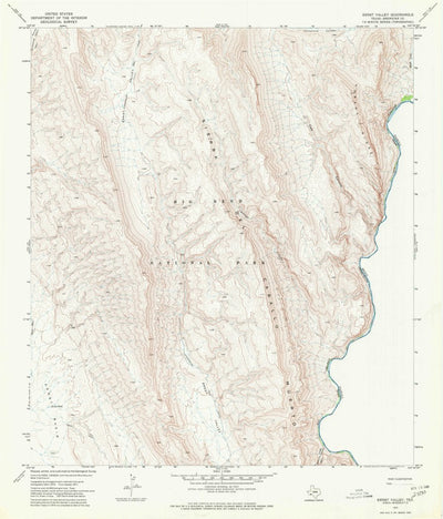 United States Geological Survey Ernst Valley, TX (1971, 24000-Scale) digital map