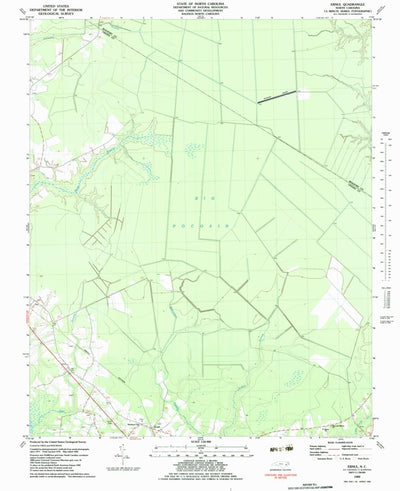 United States Geological Survey Ernul, NC (1983, 24000-Scale) digital map