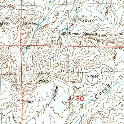 United States Geological Survey Ervay Basin SW, WY (1952, 24000-Scale) digital map