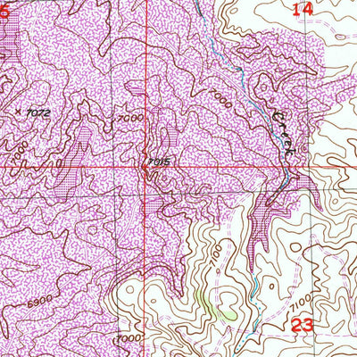 United States Geological Survey Ervay Basin SW, WY (1952, 24000-Scale) digital map