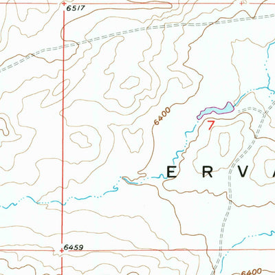 United States Geological Survey Ervay Basin, WY (1952, 24000-Scale) digital map
