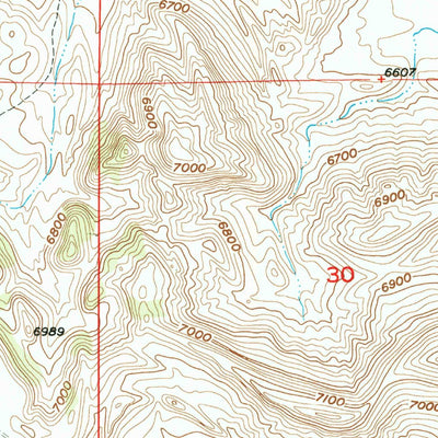 United States Geological Survey Ervay Basin, WY (1952, 24000-Scale) digital map